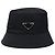 Prada Cappello bucket con logo triangolo nero