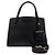 Prada Borsa Tote e borsa a tracolla Monochrome Gold in Saffiano nero