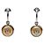 Chanel Round CC Silver Ohrringe