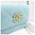 Chanel Borsa a tracolla con patta in denim blu - vista 6