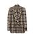 Gucci Embroidered Pattern Brown Check Double-Breasted Jacket