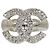 Chanel Anello in cristallo con logo CC Misura
