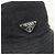 Prada Bucket Hat aus schwarzem Denim mit Triangle-Logo - Ansicht 4