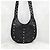 Valentino Borsa hobo in pelle nappa con borchie Chevron - vista 13