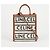 Cabas Céline Borsa Tote Small Vertical All Over Textile in vitello Tan - vista 2