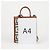 Cabas Céline Borsa Tote Small Vertical All Over Textile in vitello Tan - vista 7