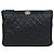 Chanel Clutch Boy in pelle di agnello Medium Nero e Oro