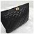 Chanel Clutch Boy in pelle di agnello Medium Nero e Oro - vista 13