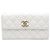 Chanel Caviar Flap Wallet White