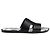 Sandali Hermès Izmir in pelle nera - vista 4