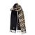 Sciarpa Louis Vuitton Monogram Check Grigio Beige