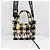 Loewe Mini borsa tote a scacchi in rafia - vista 11