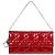 Dior Lady Patent Chain Pouch Cherry Red Silver Toned