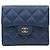 Chanel Classic Small Flap Wallet Caviar Navy Gold