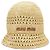 Miu Miu Cappello a secchiello in rafia Logo