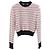 Chanel Pullover de malha riscada rosa