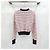 Chanel Pullover de malha riscada rosa - vista 2