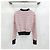 Chanel Pullover de malha riscada rosa - vista 8