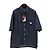 Gucci Oversized Denim-Hemd mit Web-Band-Label