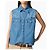 Miu Miu Camisa sin mangas de chambray Azul - vista 6