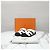 Hermès Sandali Slippers Cipre in vitello bianco - vista 12