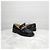 Chanel Mocassini in pelle verniciata nera con catena - vista 3
