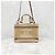 Céline Small Cabas Tie Triomphe Textile Beige - vista 13