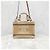 Céline Small Cabas Tie Triomphe Textile Beige - vista 3