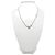 Dior Logo Crystal Cubic Silver Halskette