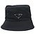 Prada Cappello bucket in nylon con logo Triangle