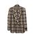 Gucci Embroidered Pattern Brown Check Double-Breasted Jacket