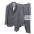 Thom Browne Mid Gray Jacke und Hose Anzug-Set