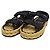 Chanel Sandali in mesh e rafia con Velcro Nero