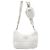 Prada Borsa a tracolla e spalla in shearling bianco con logo Triangle