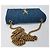 Autre Marque Borsa a tracolla Kate Small in tweed con catena - vista 4