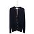 Thom Browne Three Stripe Back Stripe Wool Cardigan Navy