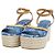 Louis Vuitton Sandali con zeppa Helios Denim Blue