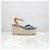 Louis Vuitton Sandali con zeppa Helios Denim Blue - vista 5