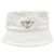 Prada Re-Nylon Bucket Hat mit weißem Dreiecks-Logo