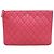 Chanel Pink Classic Caviar Clutch Medium Series