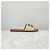 Miu Miu Sandali slide in rafia con logo - vista 5