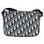 Dior 8 Borsa a Tracolla in Tela Jacquard Oblique e Pelle Nera - vista 3