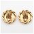 Chanel Vintage CC Round Clip-On Metal with Crystals - vista 2