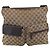 Borsa a tracolla Gucci Double Pocket Web GG Canvas Medium