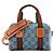 GUCCI - Borsa a tracolla Gucci Boston in denim blu e pelle marrone