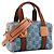 GUCCI - Borsa a tracolla Gucci Boston in denim blu e pelle marrone - vista 2
