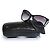 Chanel, gafas de sol cat-eye con cadena de cuero blanco - vista 3