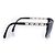 Chanel, gafas de sol cat-eye con cadena de cuero blanco - vista 4