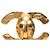 Orecchini a clip Chanel CC intrecciati placcati oro - vista 3