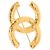 Spilla Chanel CC placcata oro con strass - vista 3